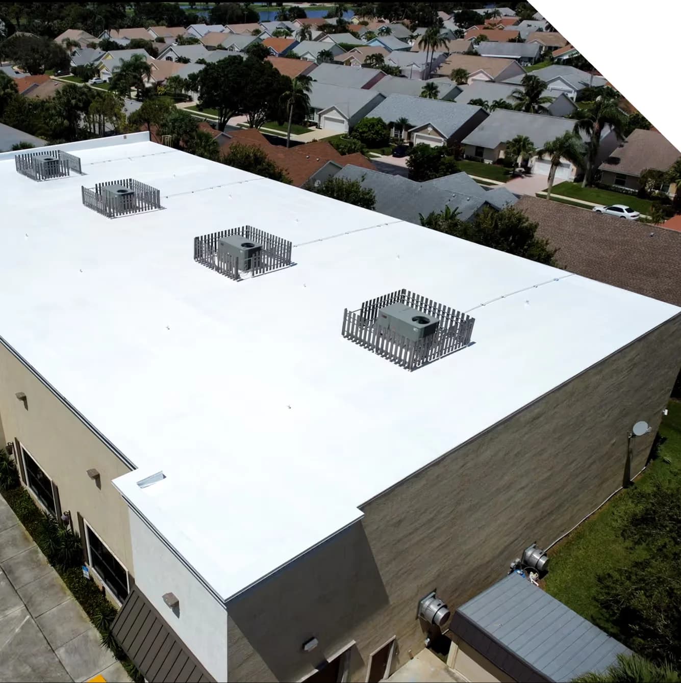 new TPO roof on commercial building in Florida